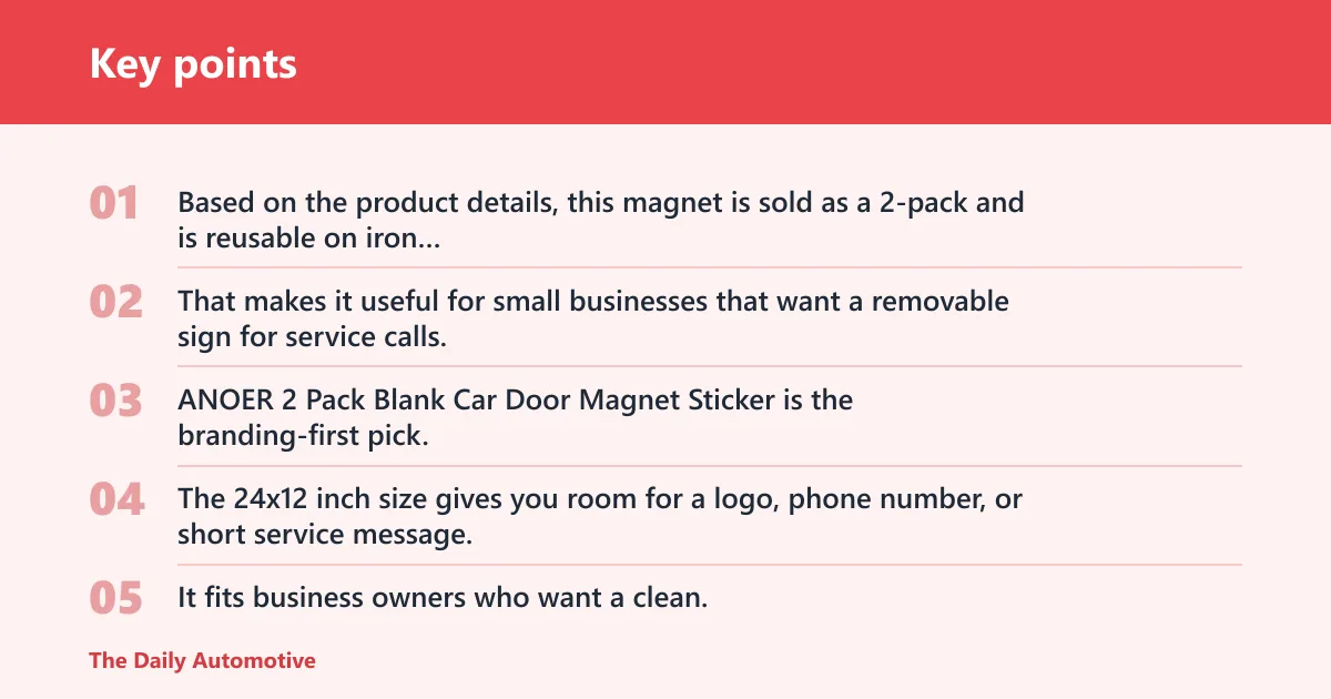 Key points: Blank custom car magnet: best for branding