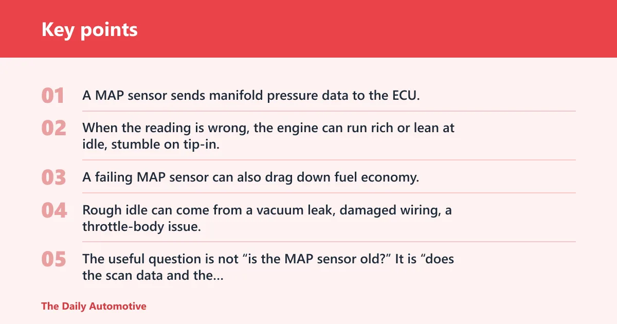 Key points: Why rough idle points to the MAP sensor