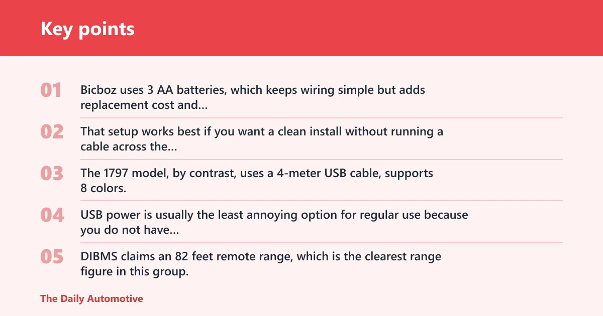 Key points: Power, batteries, and remote range