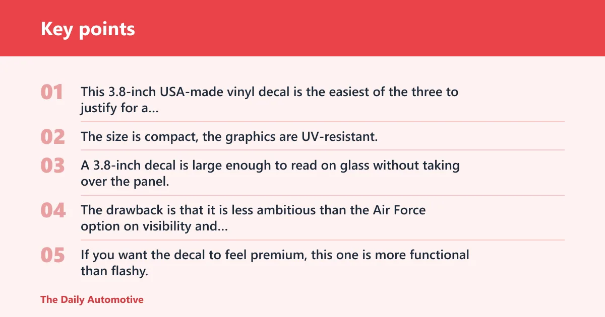 Key points: Military Vet Shop Army Veteran window decal: best for easy placement on glass