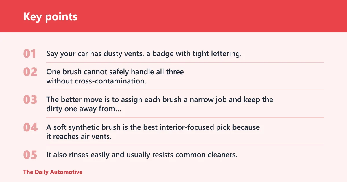 Key points: What are the best multi-purpose detailing brushes for cars?