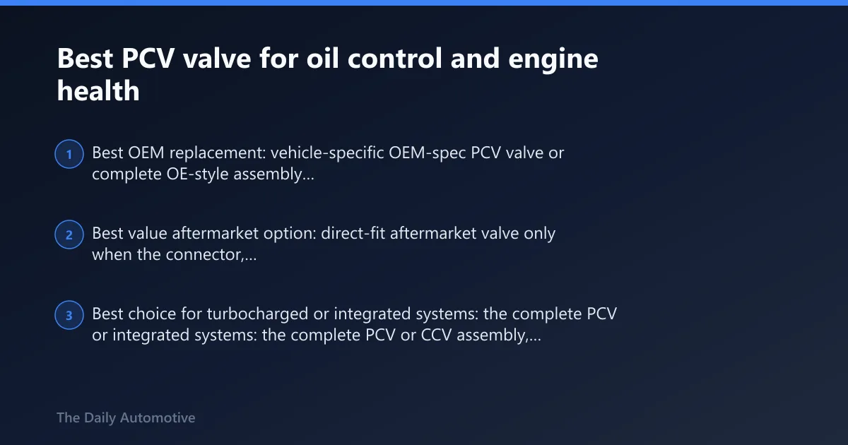Steps: Best PCV valve for oil control and engine health