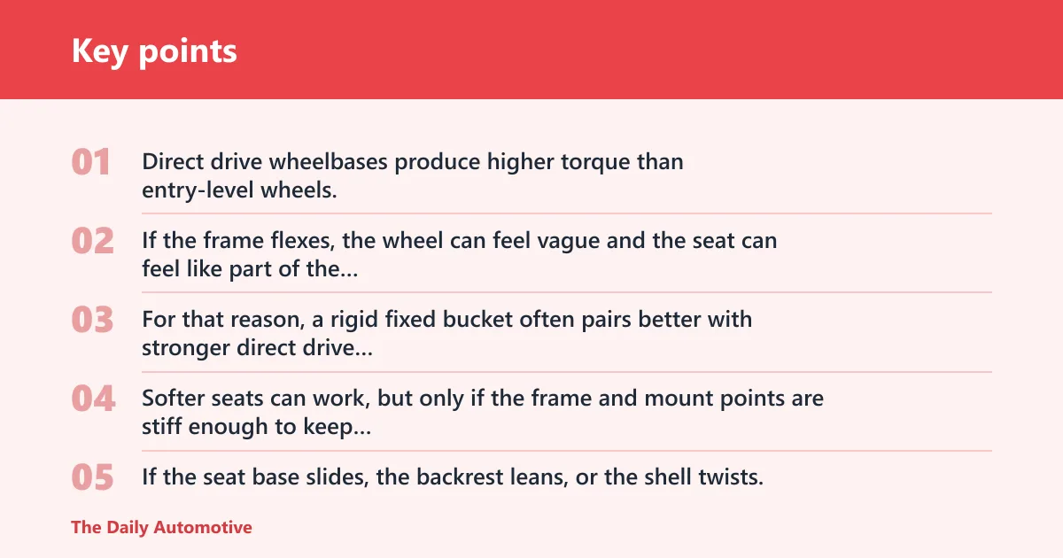 Key points: Which seat works with your rig?