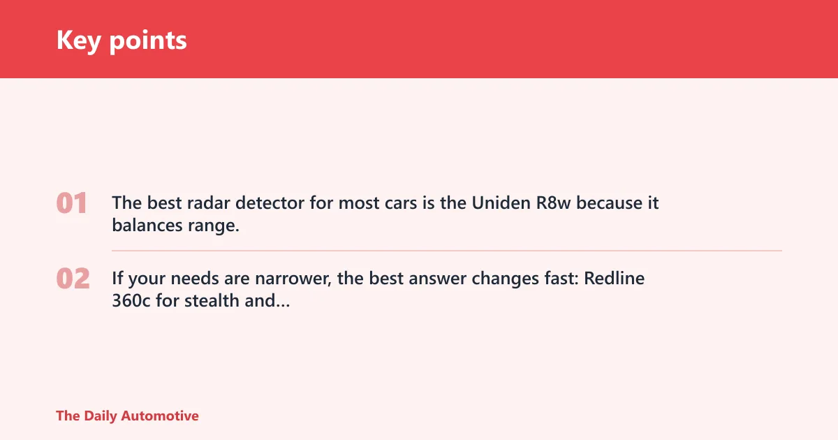 Key points: What is the best radar detector for a car?