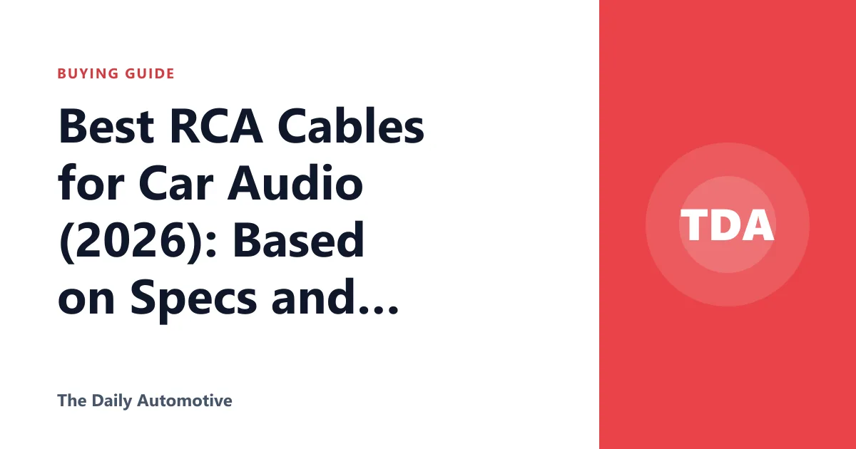 Best RCA Cables for Car Audio (2026): Based on Specs and Reviews
