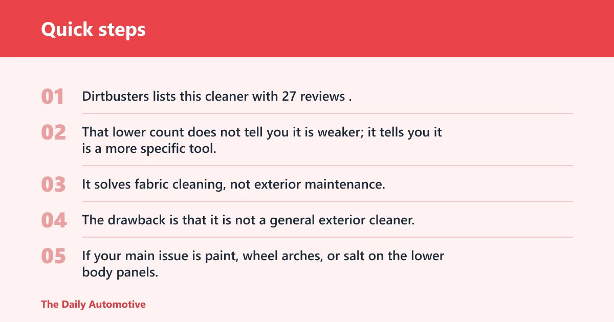 Quick steps: Car valeting carpet & upholstery cleaner: best for interior reset