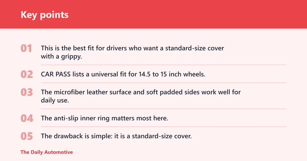 Key points: Microfiber leather cover: best for everyday grip
