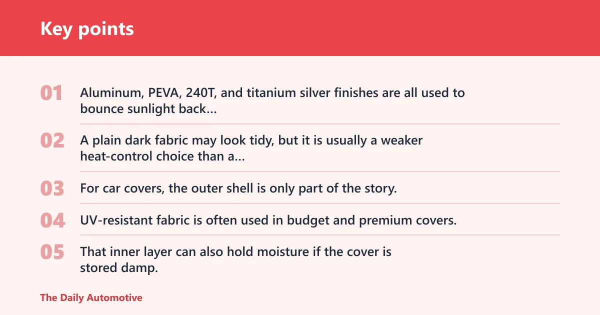 Key points: Car sun protection decision matrix