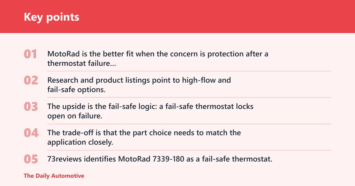 Key points: MotoRad: best for fail-safe protection