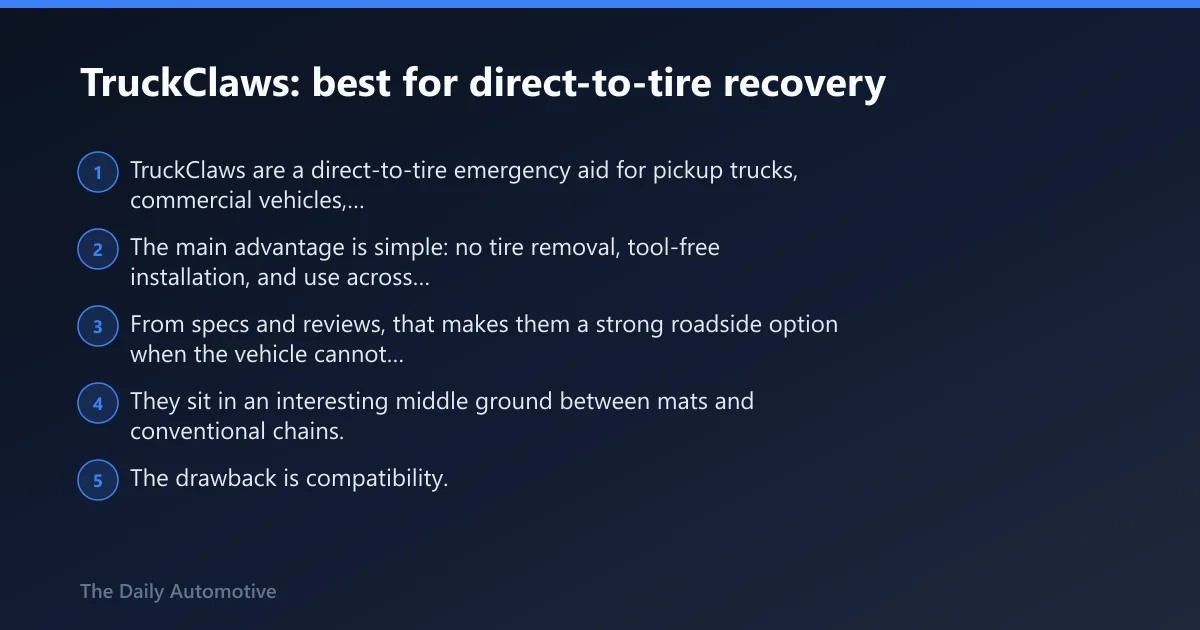 Steps: TruckClaws: best for direct-to-tire recovery