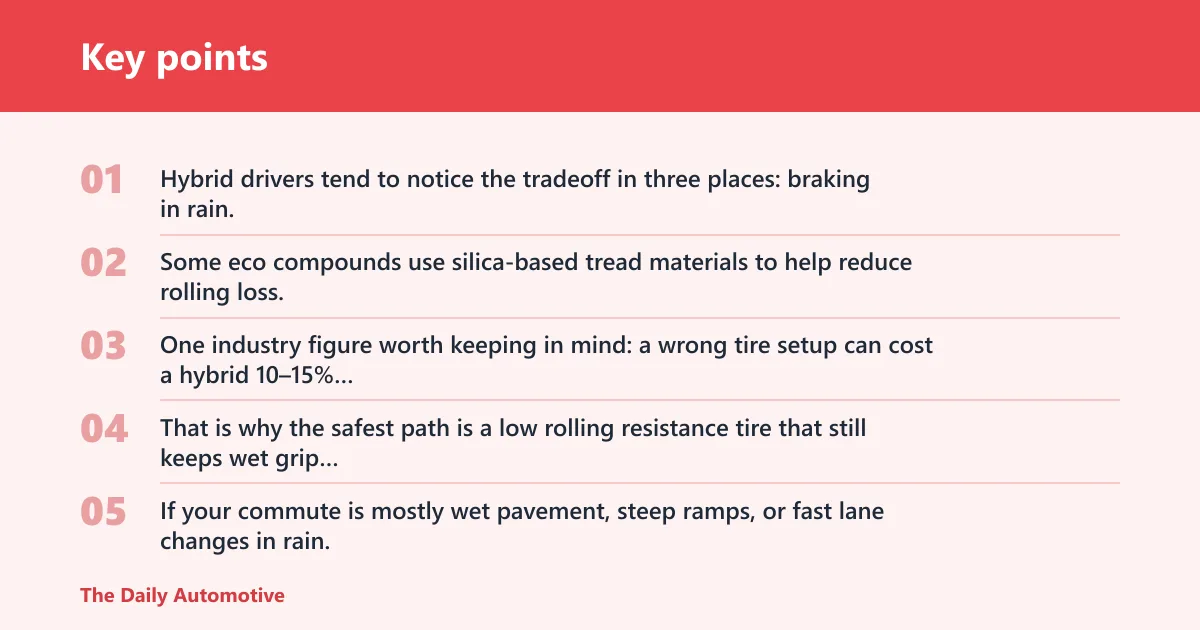 Key points: Do low rolling resistance tires improve hybrid MPG?