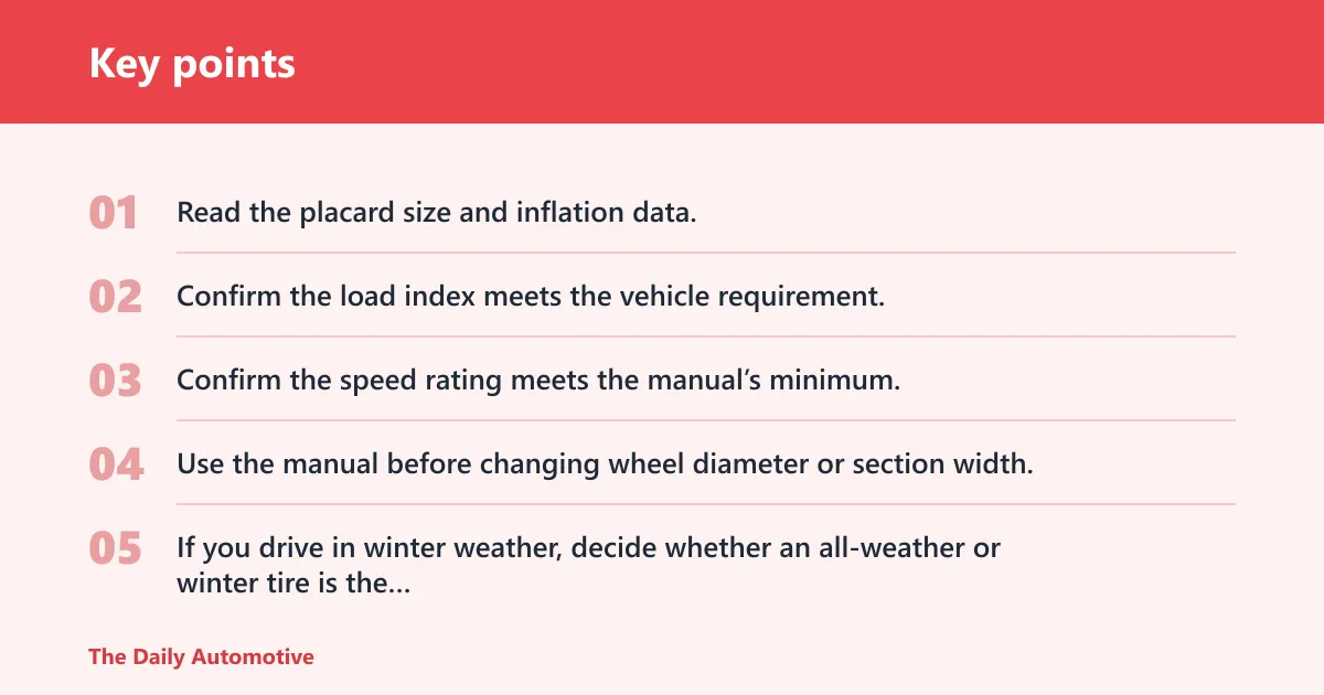 Key points: What size and rating do you need?