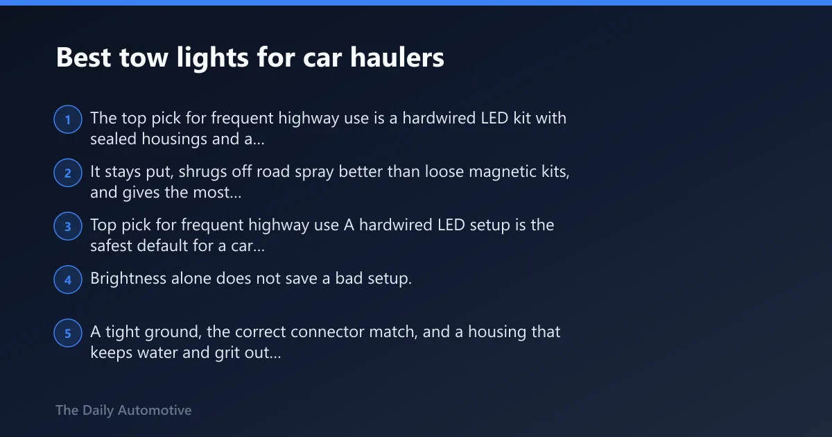 Steps: Best tow lights for car haulers