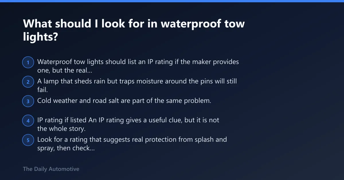 Steps: What should I look for in waterproof tow lights?
