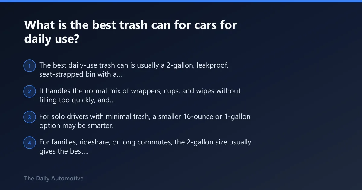 Steps: What is the best trash can for cars for daily use?