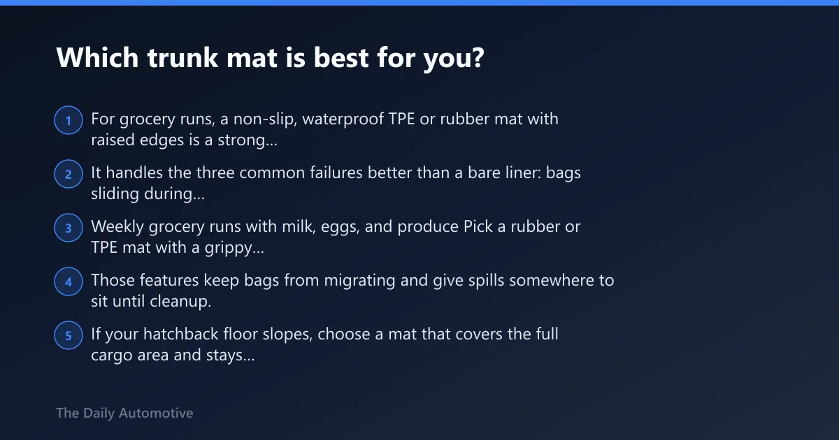 Steps: Which trunk mat is best for you?