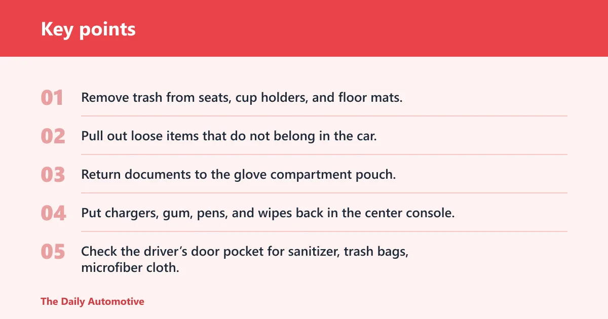 Key points: Car clutter triage table