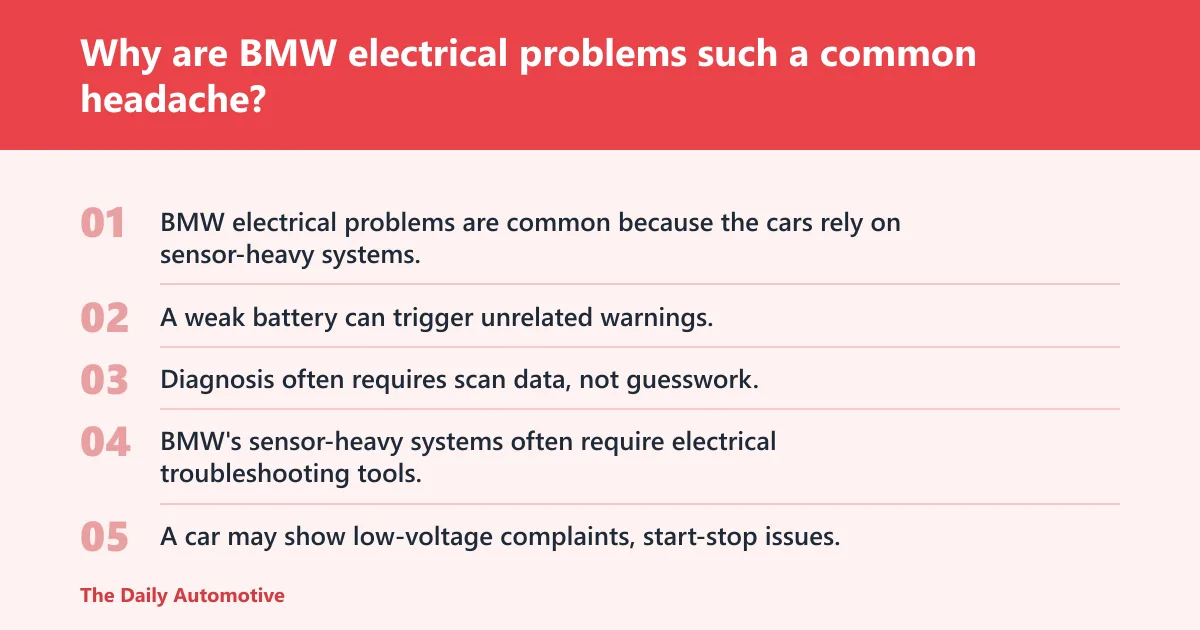 Steps: Why are BMW electrical problems such a common headache?