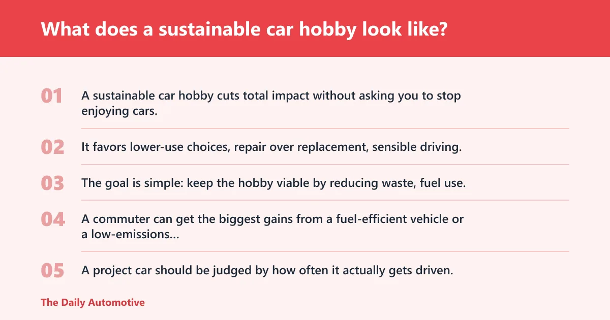 Steps: What does a sustainable car hobby look like?