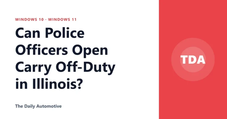 Can Police Officers Open Carry Off-Duty in Illinois?