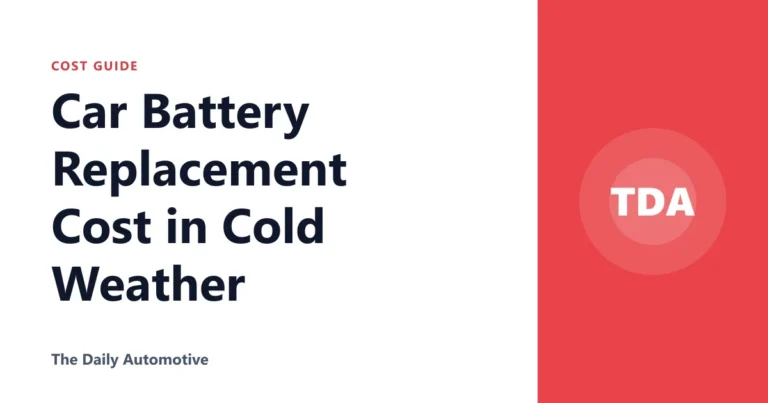 Car Battery Replacement Cost in Cold Weather