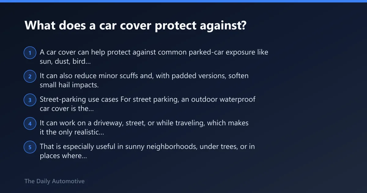 Steps: What does a car cover protect against?