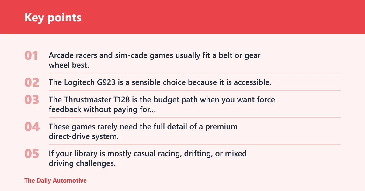 Key points: Which wheel fits your game type?