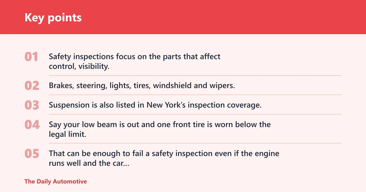 Key points: What does a car inspection include?