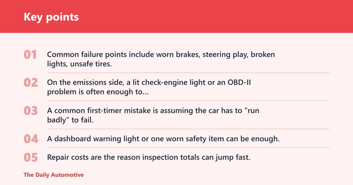 Key points: What happens if your car fails?