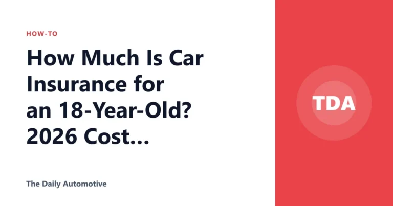 How Much Is Car Insurance for an 18-Year-Old? 2026 Cost Guide