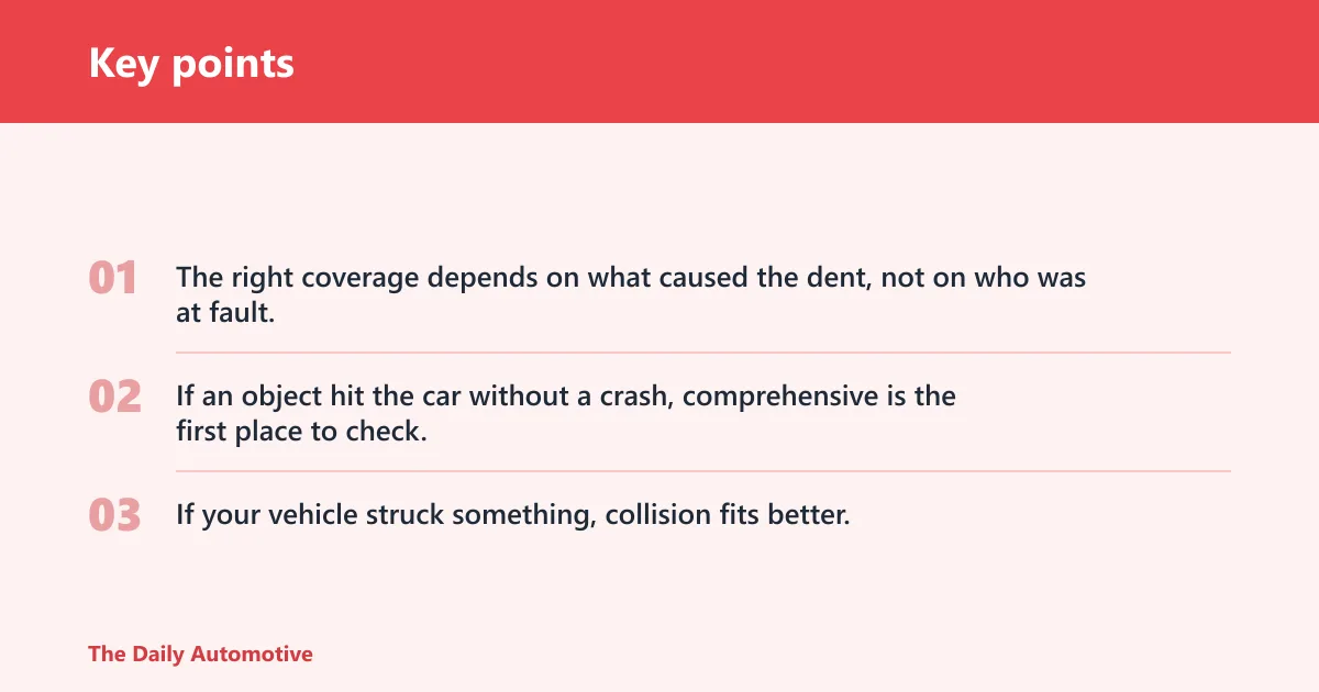 Key points: The cause-based rule for dent claims