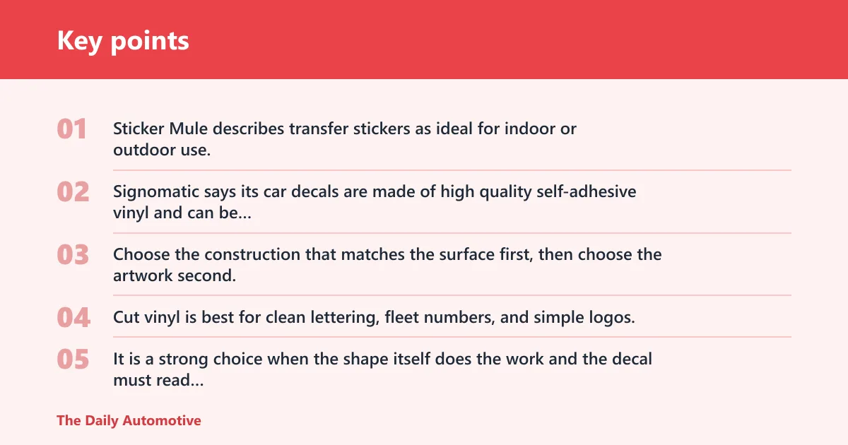 Key points: What kind of vinyl sticker is best for car decals?