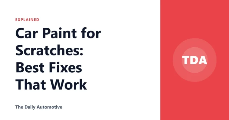 Car Paint for Scratches: Best Fixes That Work