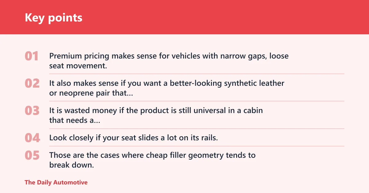Key points: Is a car seat gap filler worth the price?
