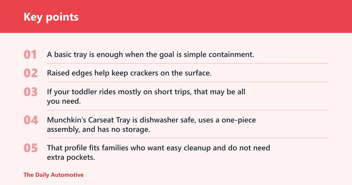 Key points: Are car seat snack trays worth it for toddlers?