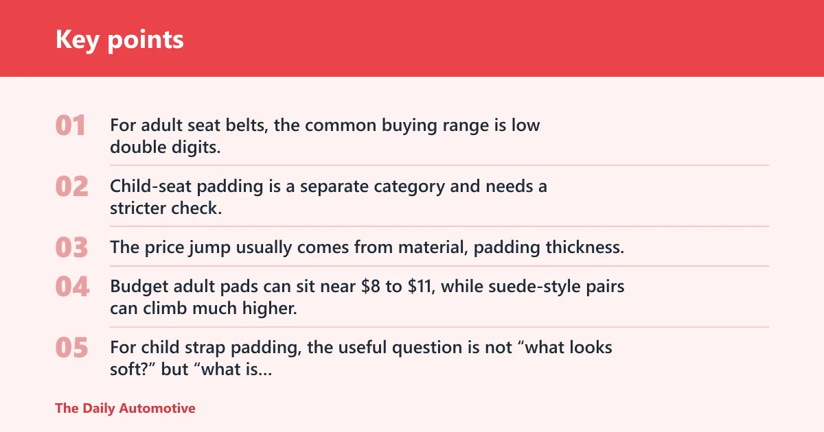 Key points: What car seat strap covers cost