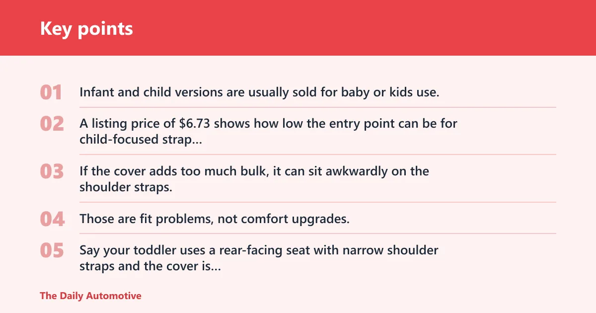 Key points: Are child harness covers different?
