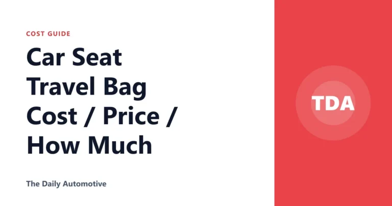 Car Seat Travel Bag Cost / Price / How Much