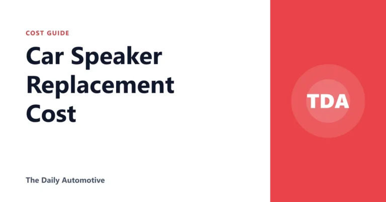 Car Speaker Replacement Cost