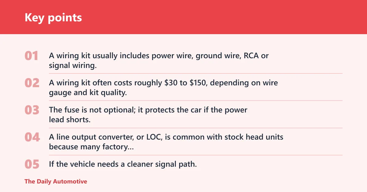 Key points: What parts are usually extra?