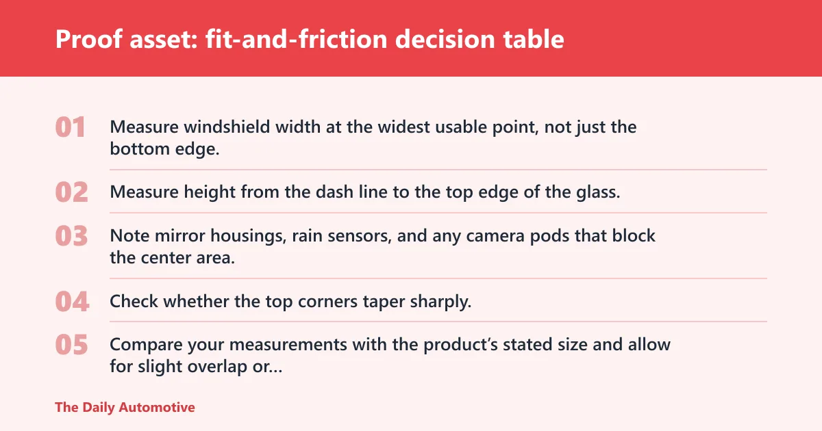 Steps: Proof asset: fit-and-friction decision table