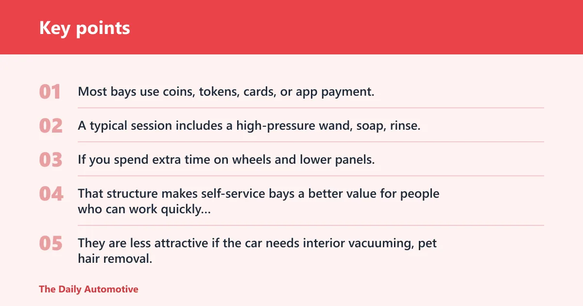 Key points: Self-service bay prices