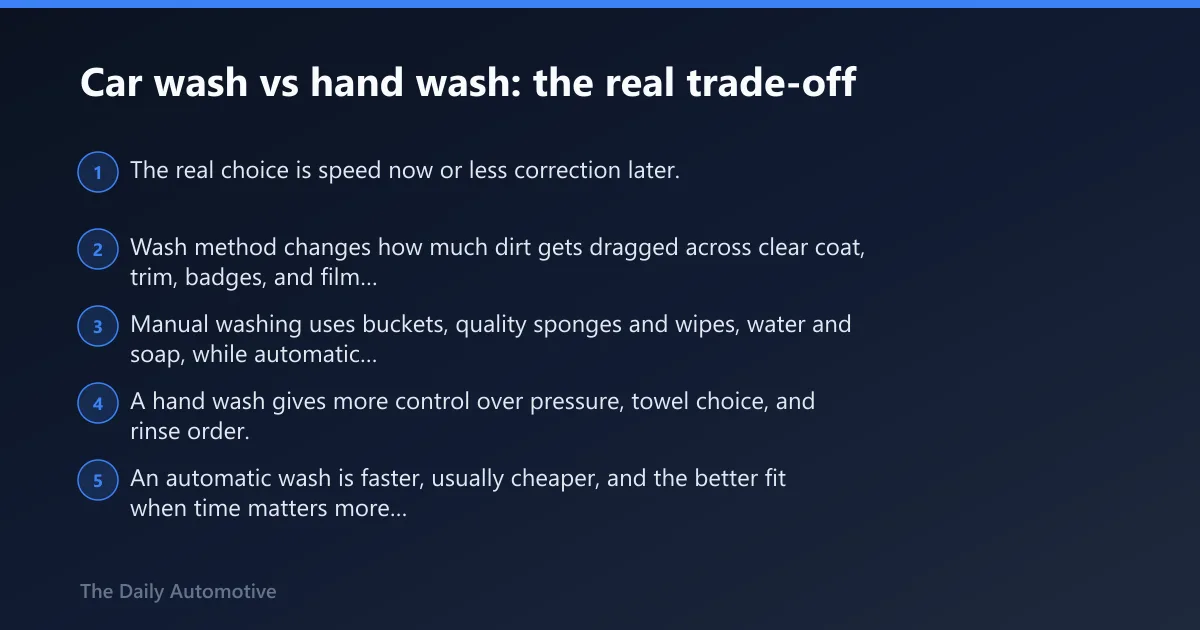 Steps: Car wash vs hand wash: the real trade-off