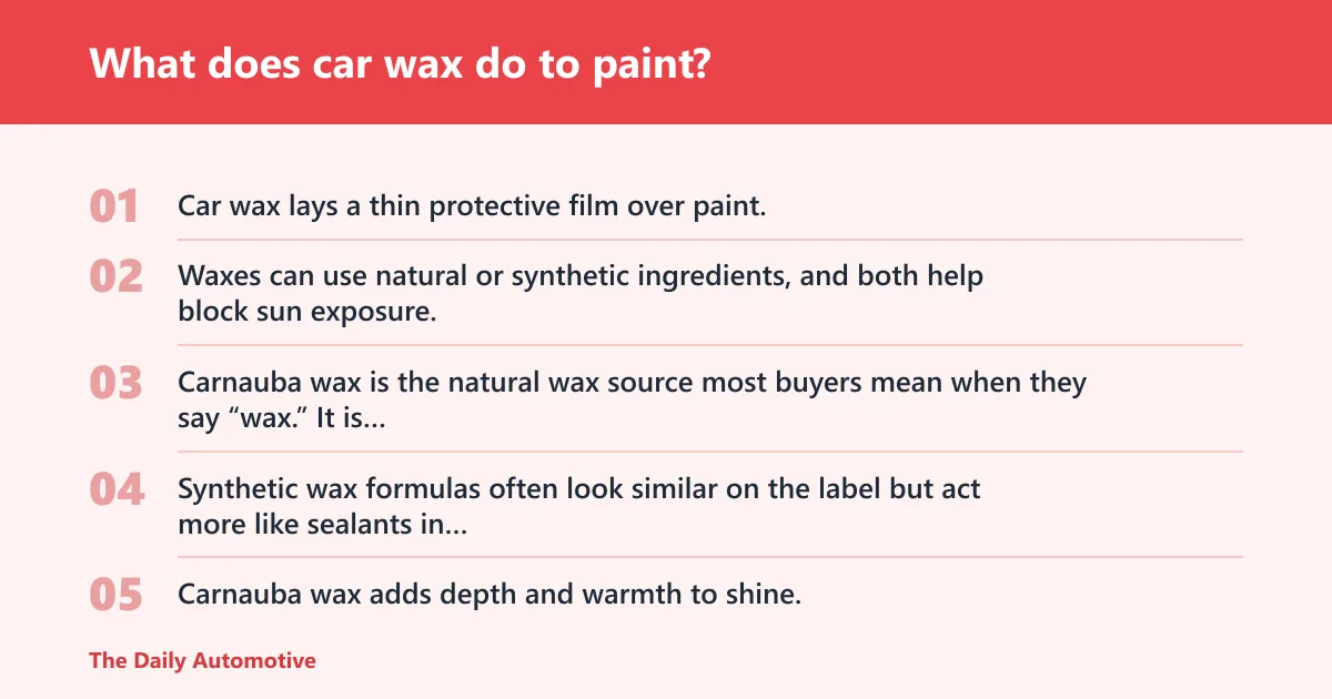 Steps: What does car wax do to paint?