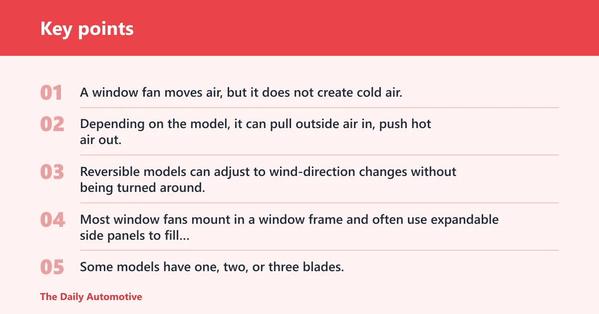 Key points: What a car window fan can do