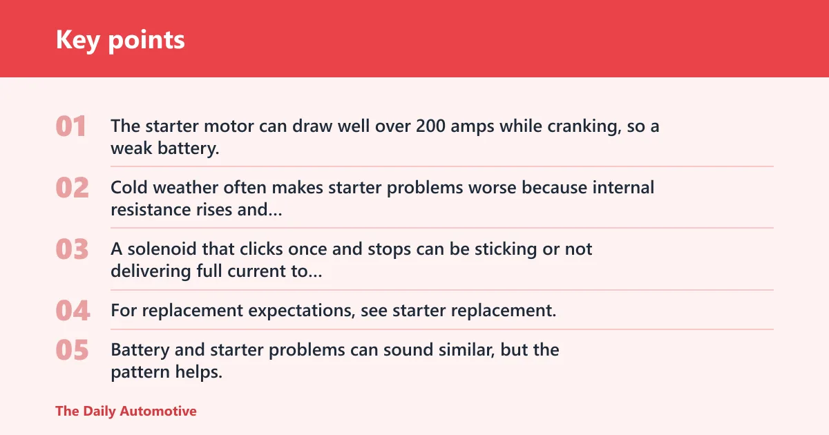 Key points: Why does my car click but not start?