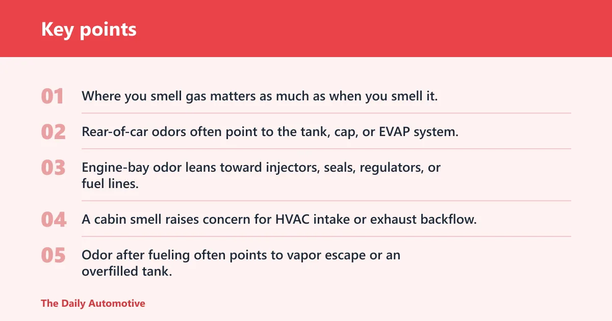 Key points: What the smell pattern tells you