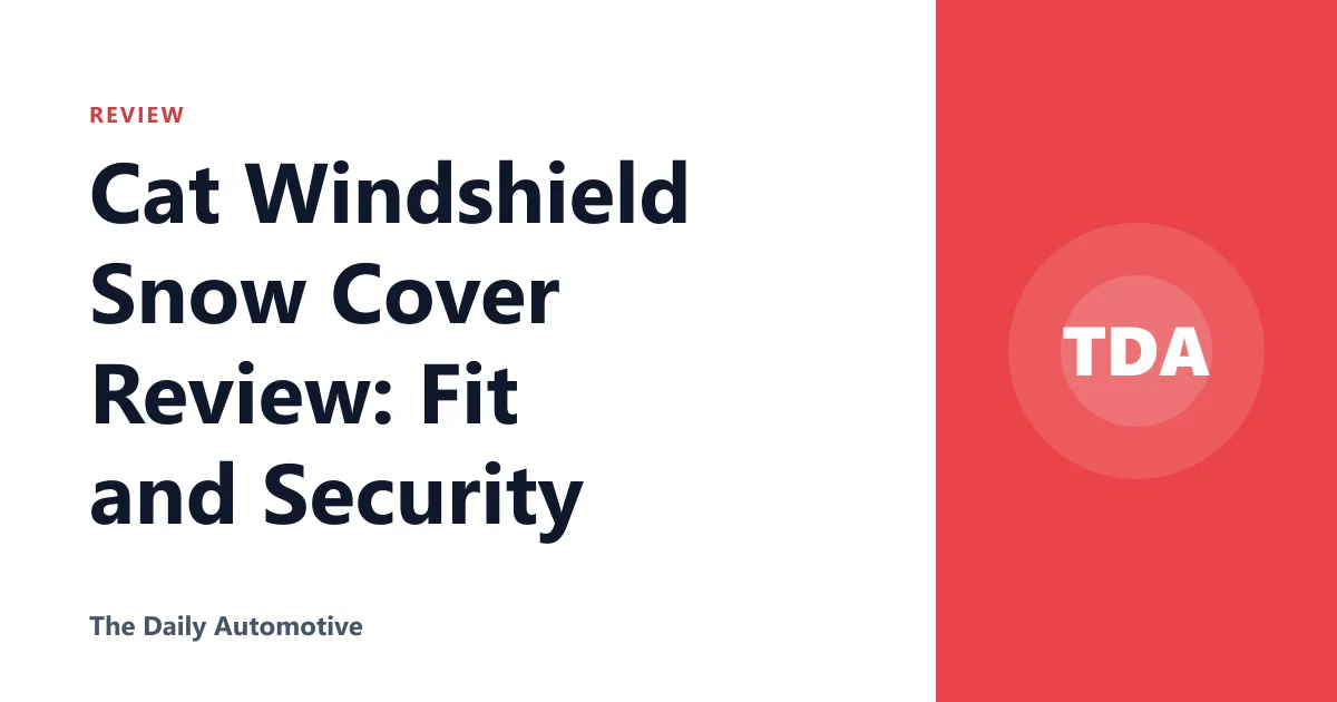 Cat Windshield Snow Cover Review: Fit and Security