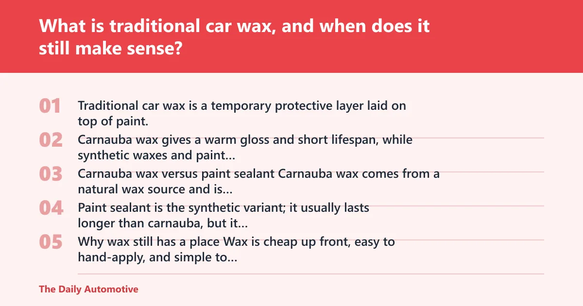 Steps: What is traditional car wax, and when does it still make sense?