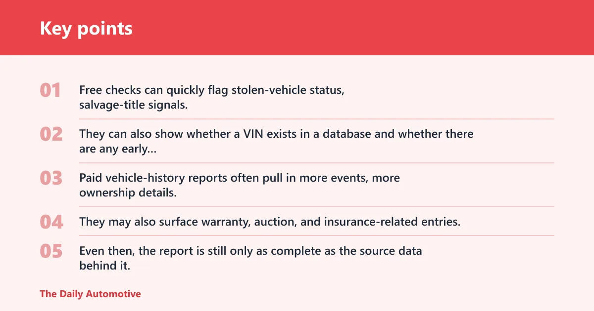 Key points: Free checks vs paid reports: what is worth paying for?